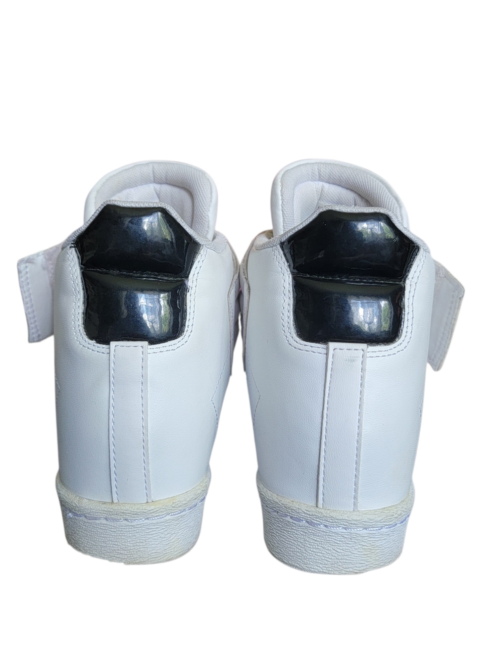 adidas Superstar White High-Top Shell Toe Sneakers - Picture 7 of 10